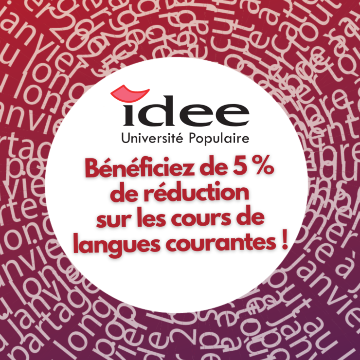 Bénéficiez de 5% de réduction sur les langues courantes !