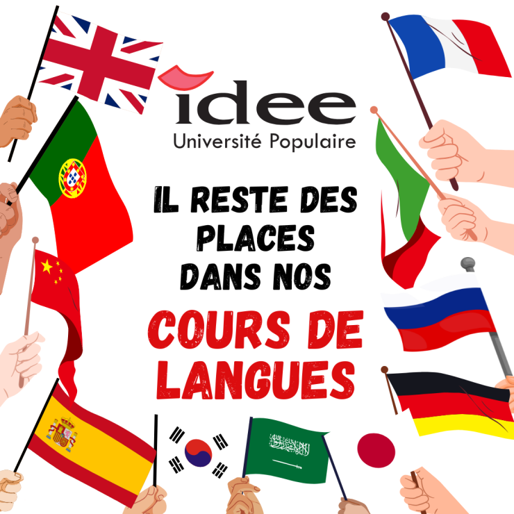 Il est encore temps de s’inscrire à nos cours de langues !