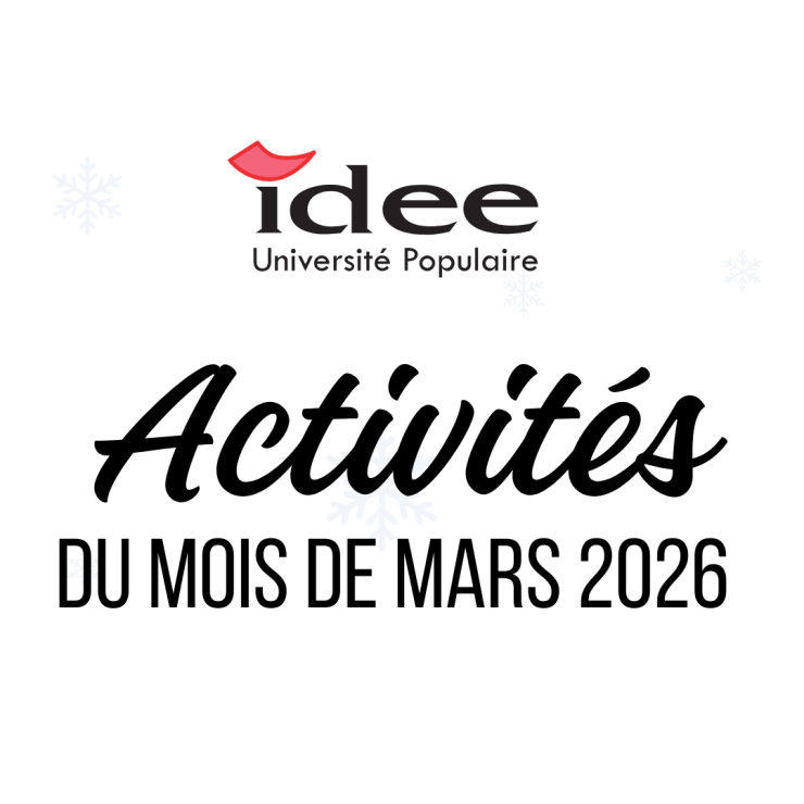 Le programme du mois de mars