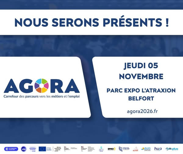 Notre équipe sera présente au salon AGORA 2026 !